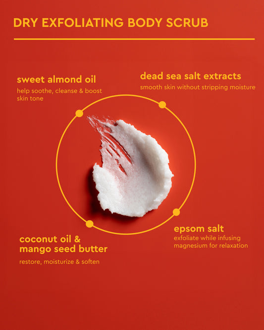 Dry Exfoliating Body Scrub - PATTERN Beauty by Tracee Ellis Ross dry exfoliating body scrub with sweet almond oil, dead sea salt, coconut oil, mango seed .