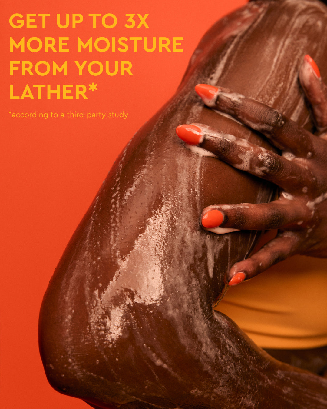 Radiant Skin Trio - PATTERN Beauty by Tracee Ellis Ross Radiant Skin Trio moisturizing body lotion on rich brown skin with orange nail polish.