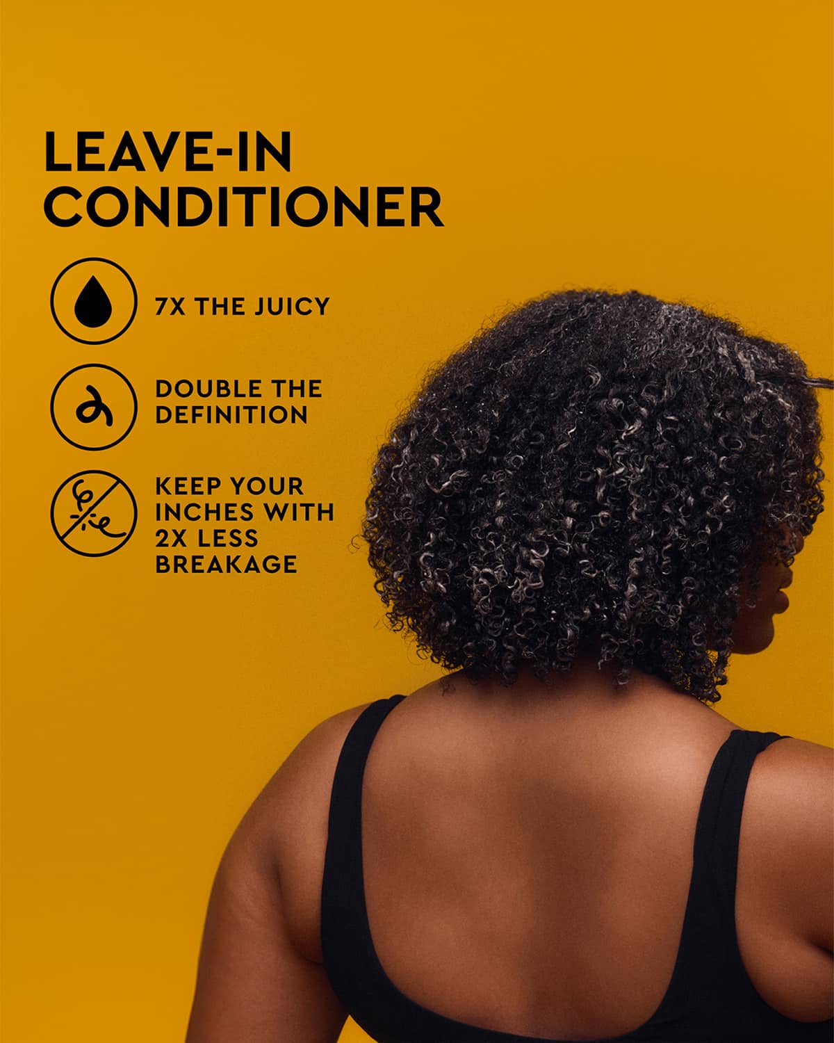 Leave-In Conditioner - 7x the juicy, double the definition, keep your inches with 2x less breakage.
