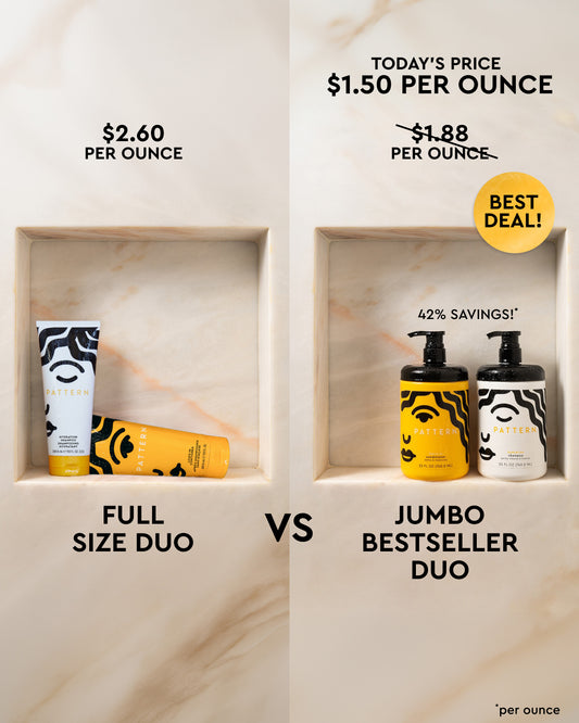 FULL SIZE DUO
($2.60 per oz)

JUMBO DUO - BEST DEAL!
($1.88 per oz)
Today's Price: $1.50 per oz (a 42% savings!*)