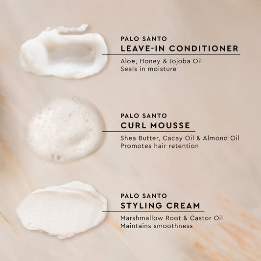 Palo Santo Mini Stylers Kit - PATTERN Beauty by Tracee Ellis Ross Palo Santo Mini Stylers Kit with leave-in conditioner, curl mousse, and styling cream in .