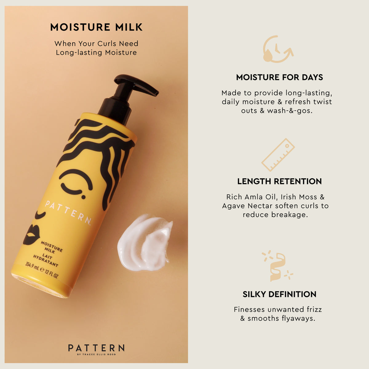 Pattern Beaty Gel Moisture Milk: Hair Moisturizer for Curly Hair | Pattern Beauty