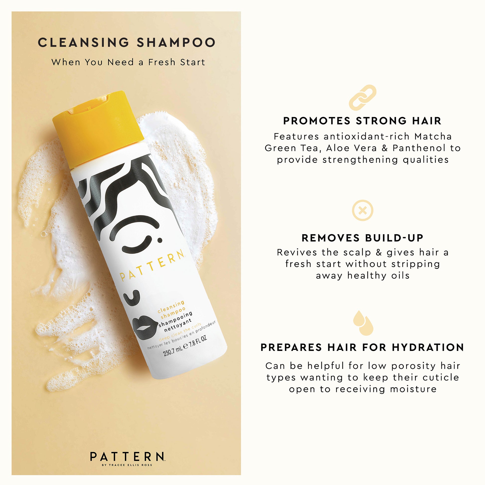 Bemyndigelse Mysterium plisseret Curl Cleansing Shampoo - Natural Hair Clarifier | PATTERN – Pattern Beauty