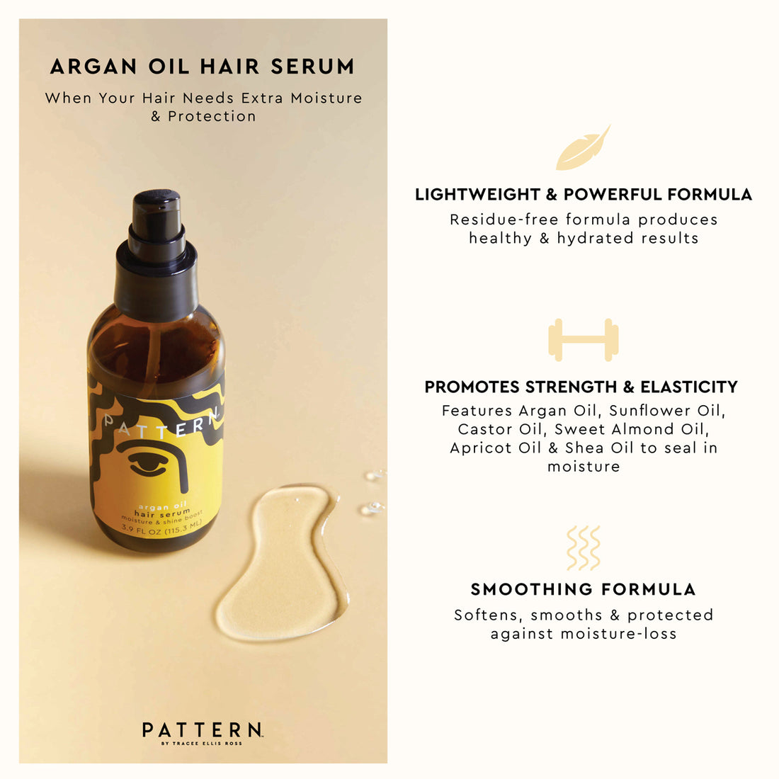 Argan Oil for Curly Hair Argan Oil Blend PATTERN Beauty Pattern