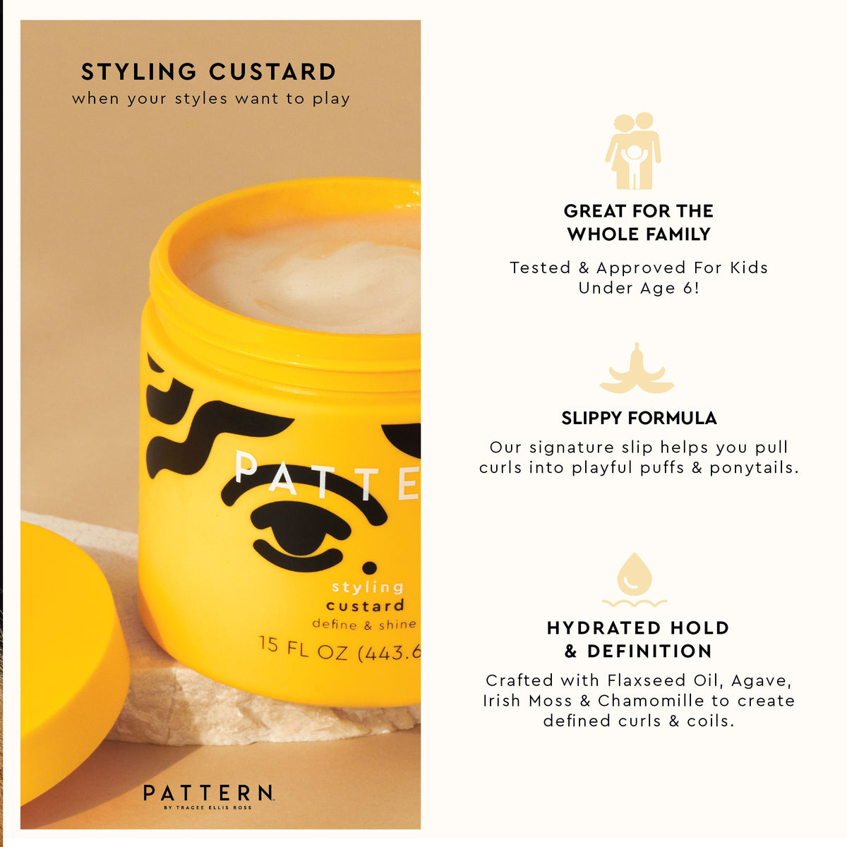 Pattern Beaty Gel Styling Custard: Curl Custard For Natural Hair | PATTERN – Pattern Beauty